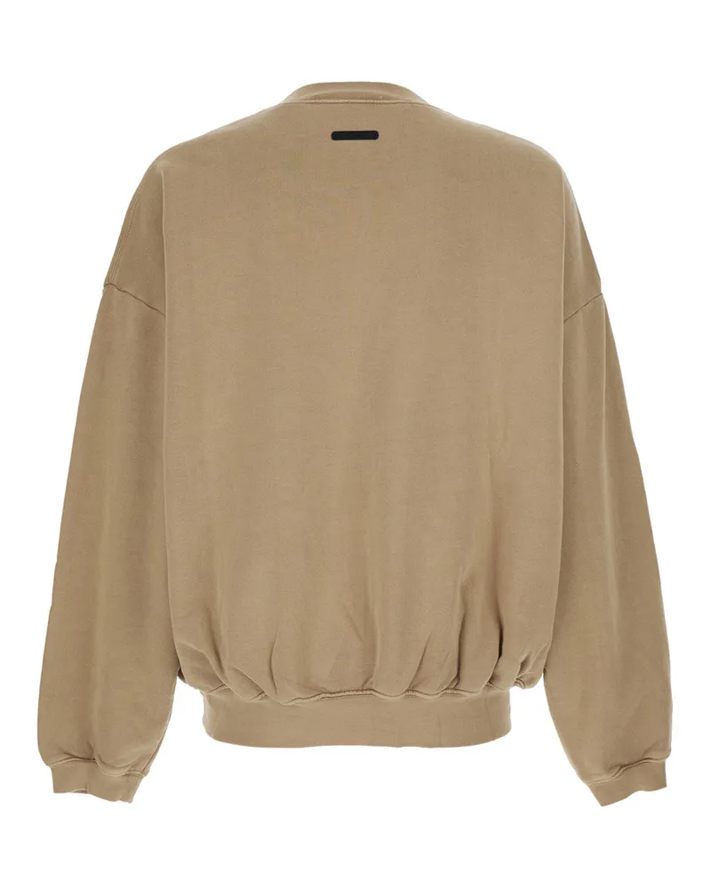 Fear of God Men Crewneck Sweatshirt Beige Cotton Sweatshirts Sweater Beige