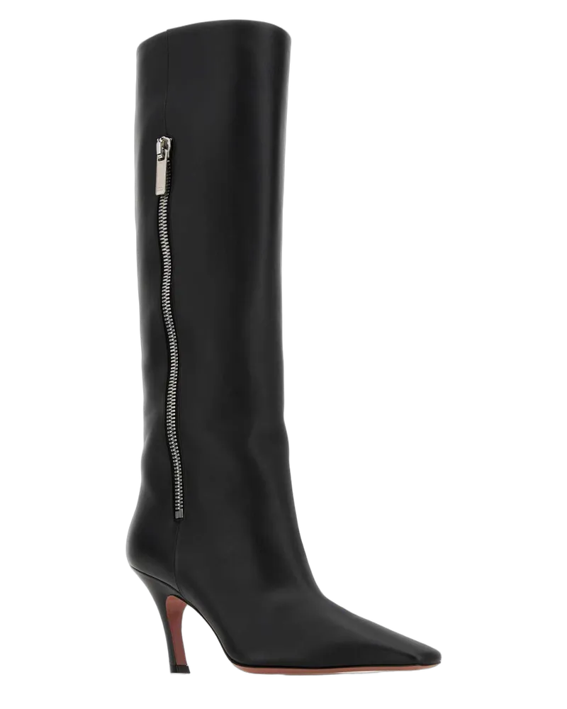 Amina Muaddi Black80mmbendedheel Stivali Boot Black