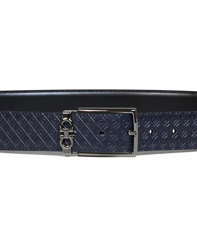 Ferragamo Reversible Leather Belt — Navy Navy