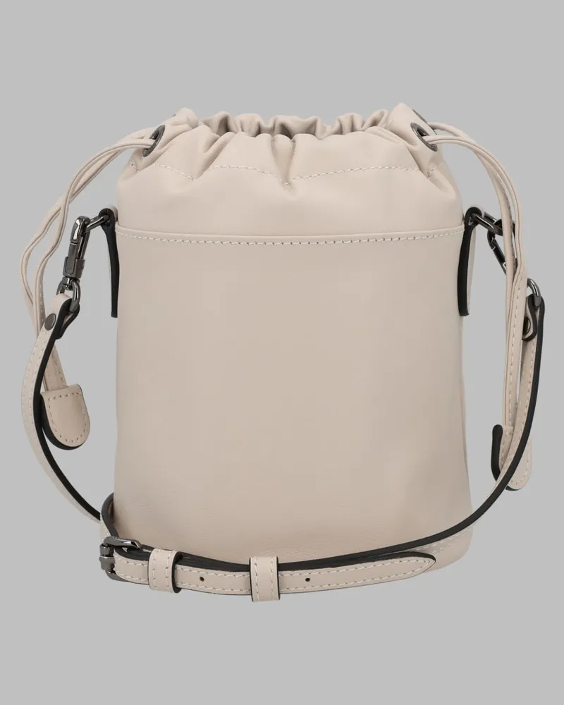 Longchamp Women's Bucket Bag Le Pliage Xtra Ivory Leather Shoulder Ivory
