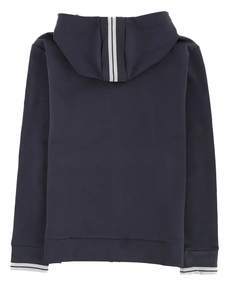 HUGO BOSS Zippered Hoodie Sweatshirt — Blue Blue