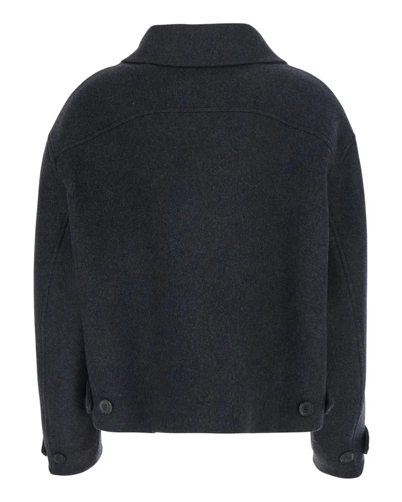 Semicouture Women's Wool Jacket Jeanie Grey Coat Gray