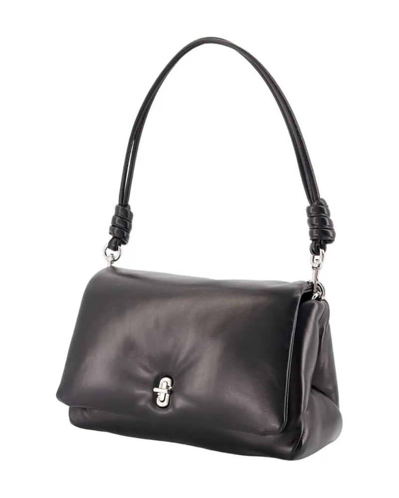 Marc Jacobs Women's The Dual Shoulder Bag -  Leather Black Lambskin Shoulder-Hobo-Bags Black