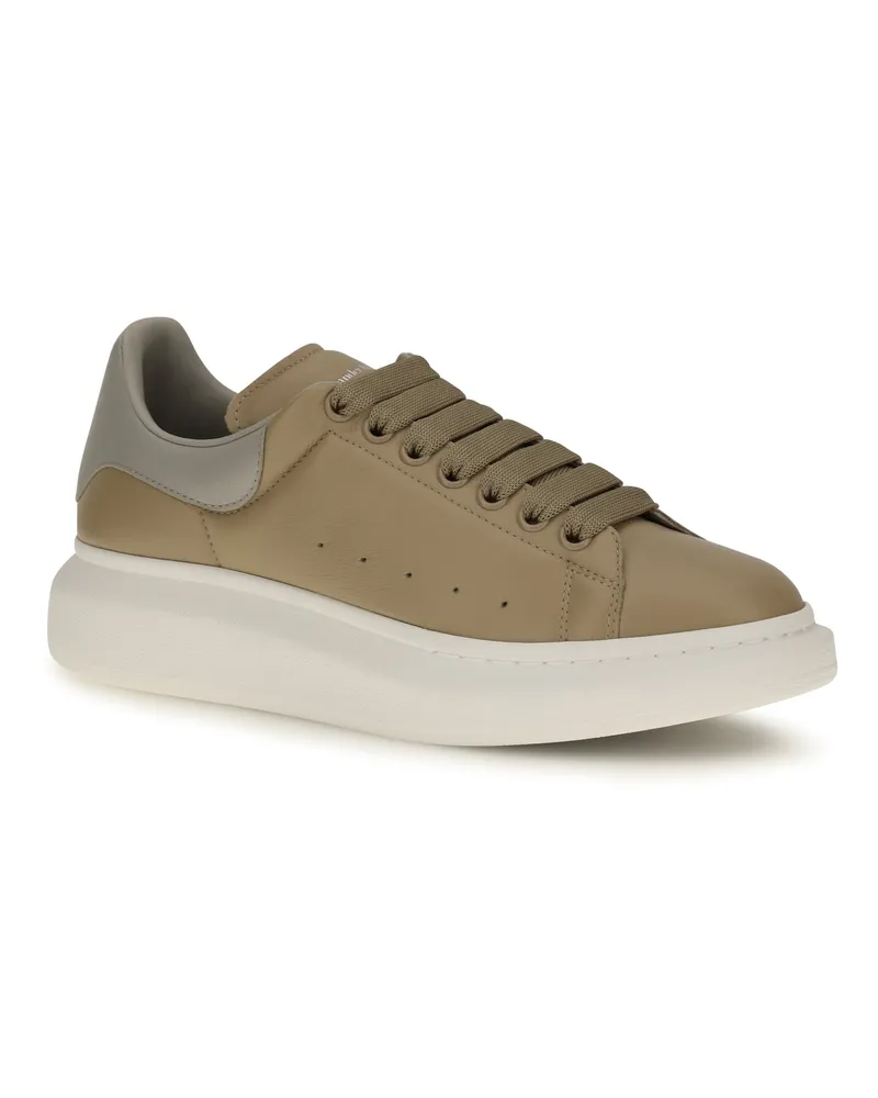 Alexander McQueen Men's Leather Sneakers Sand-Stone Trainers Sand/stone Beige