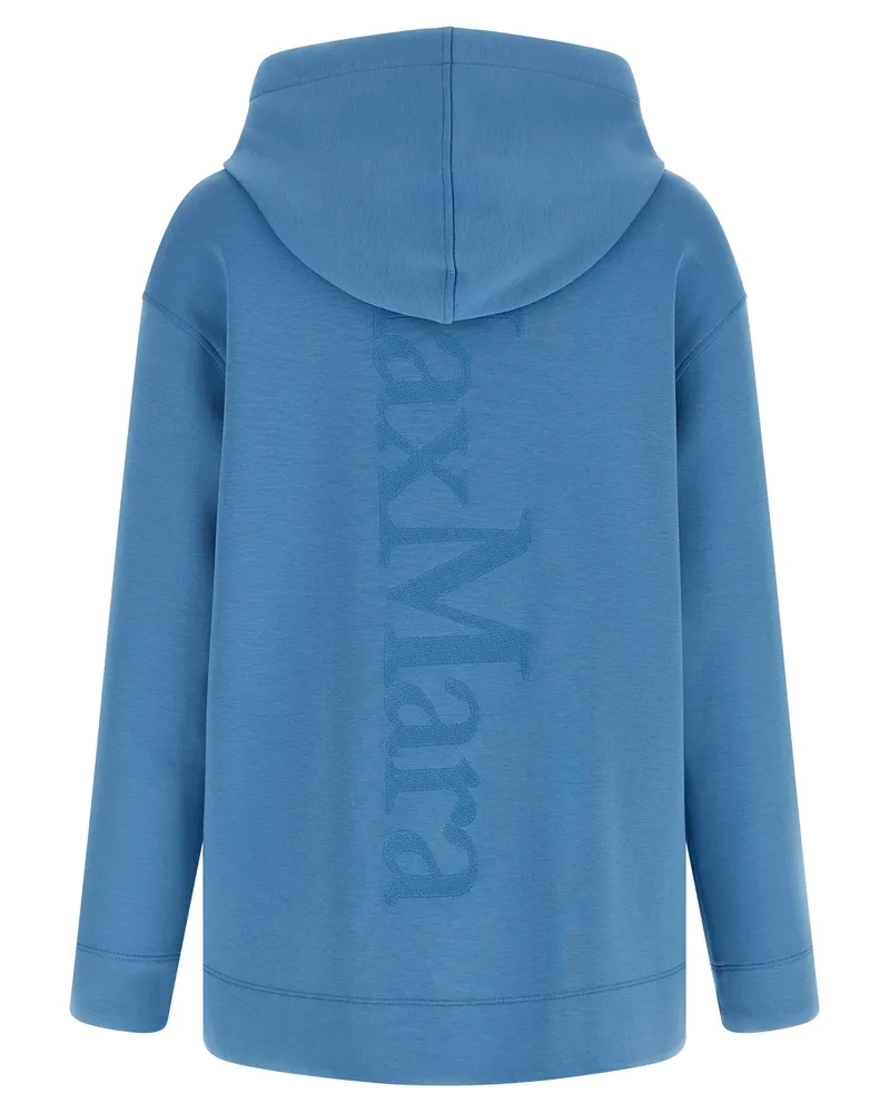 Max Mara Women Blue Cotton Hoodie Clothing Blue