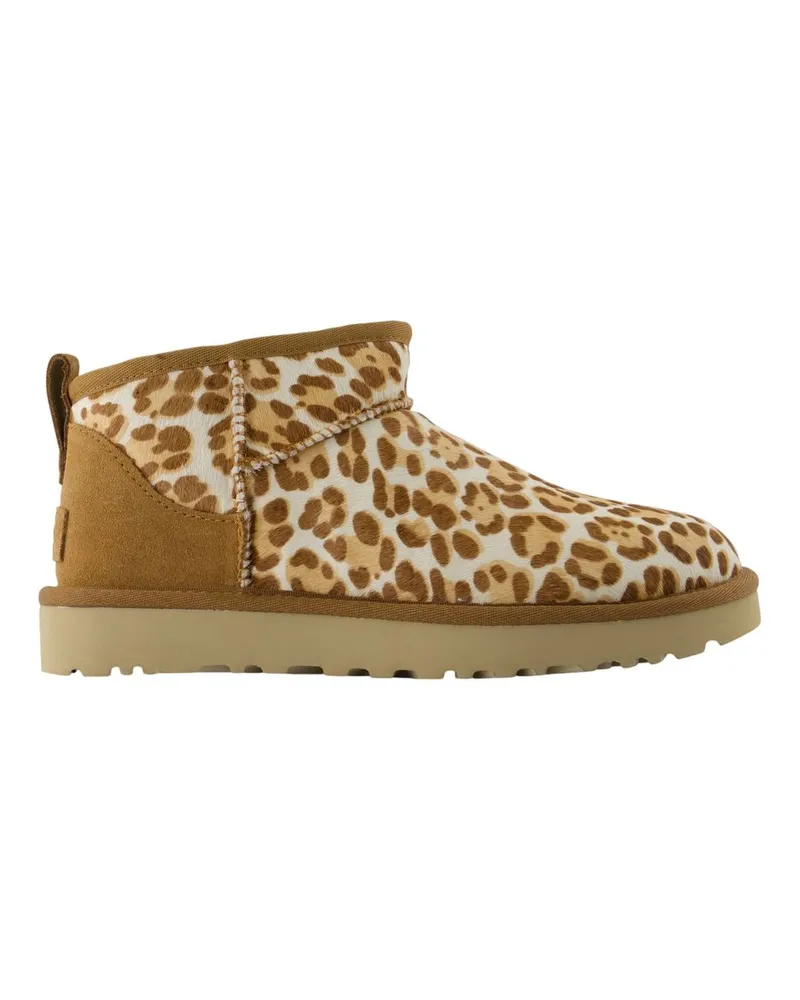 UGG Women's Leopard-Print Calfskin Slipper Multicolor Multicolor