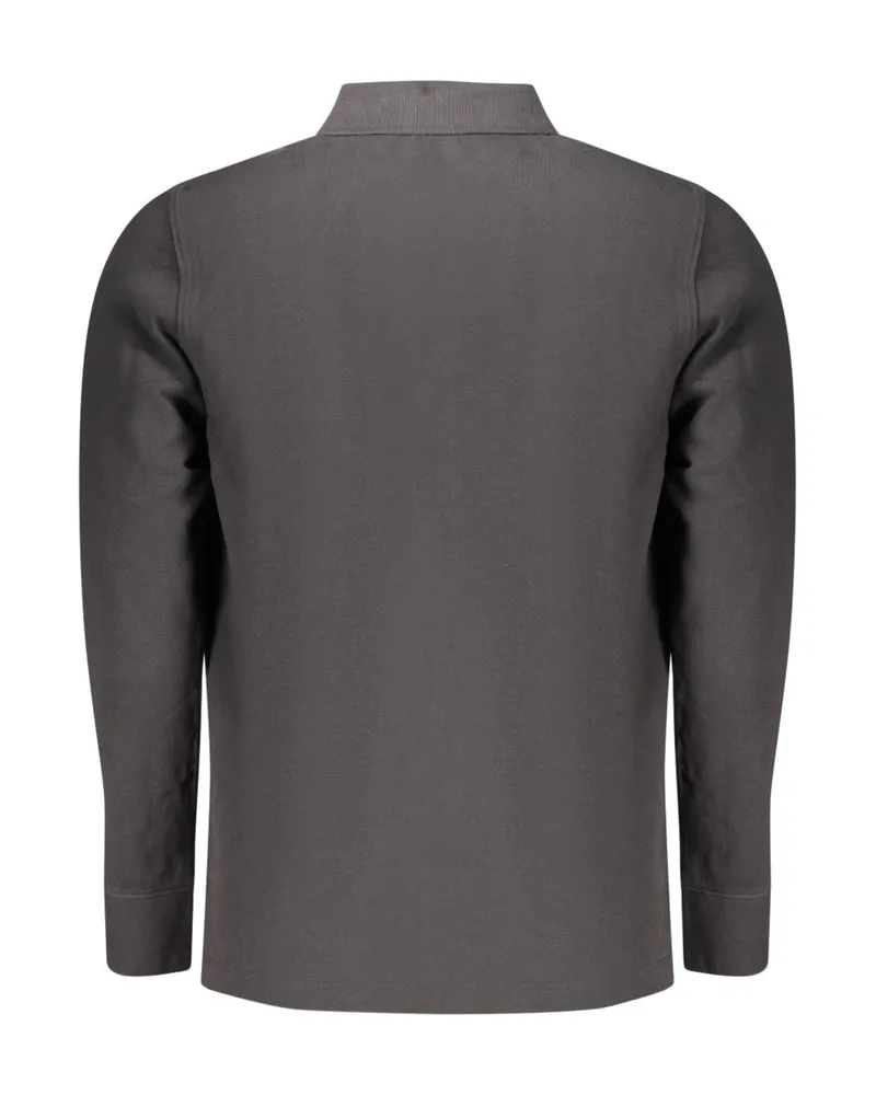 Timberland Long-Sleeved Cotton Polo Shirt — Black Black