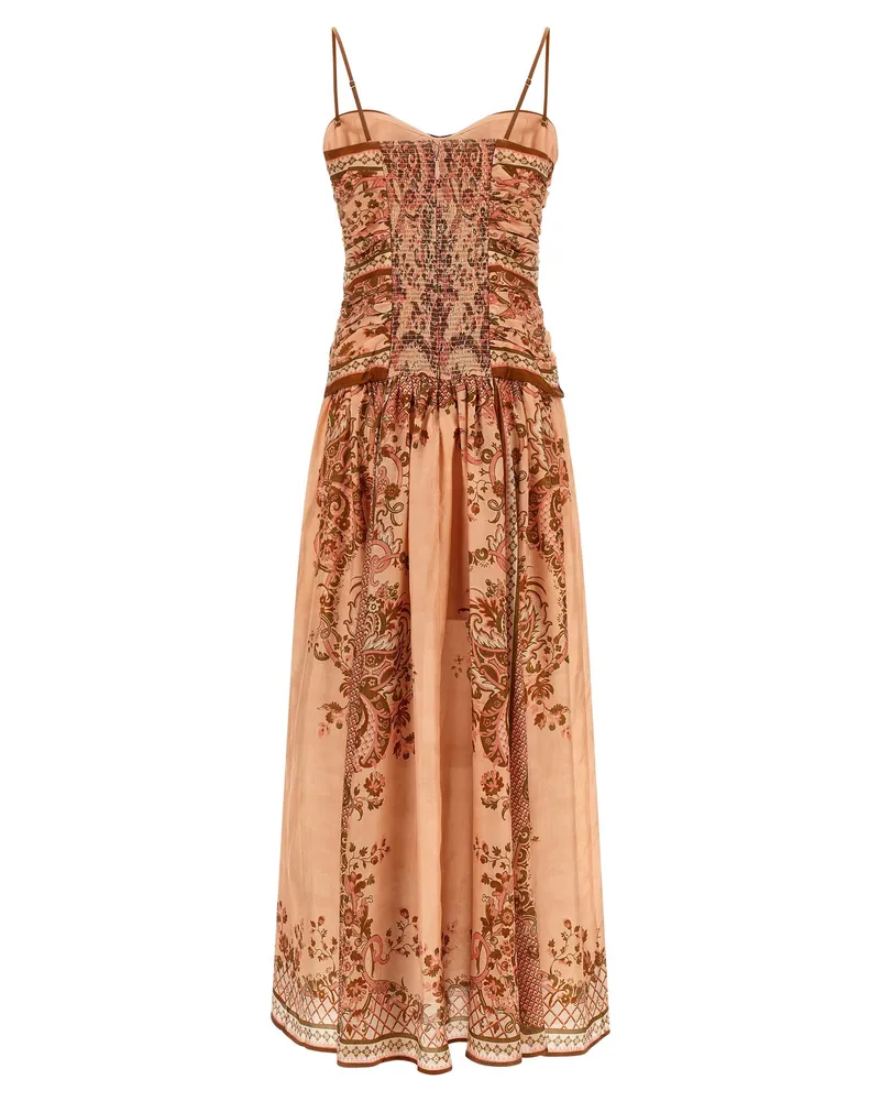 Zimmermann Aster Dress — Brown Tan