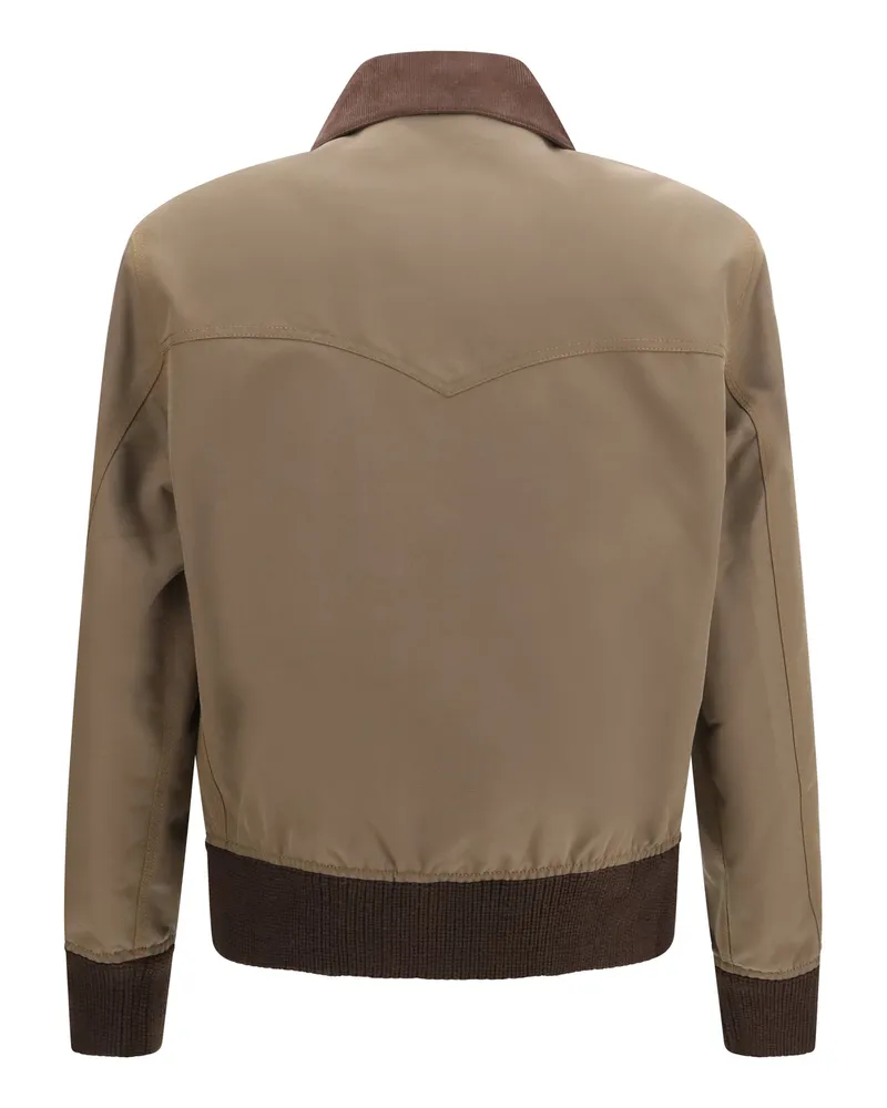 Prada Corduroy Collar Jacket — Beige 