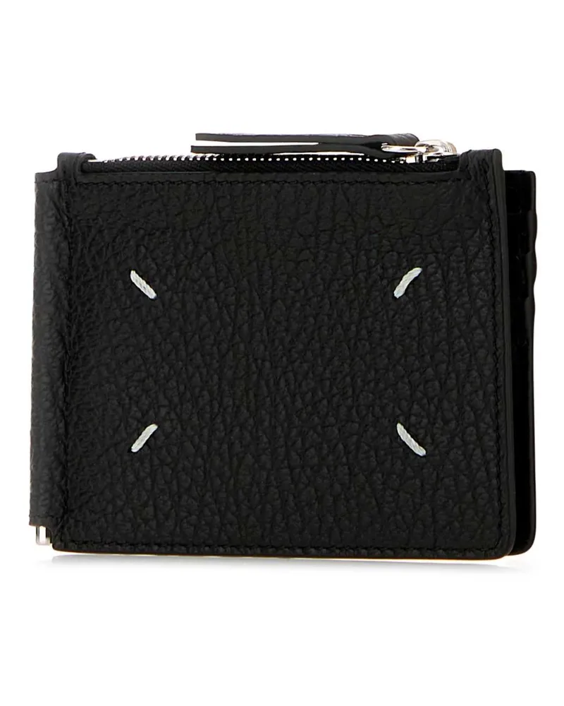 Maison Margiela Women's Black Leather Wallet Portafogli Black