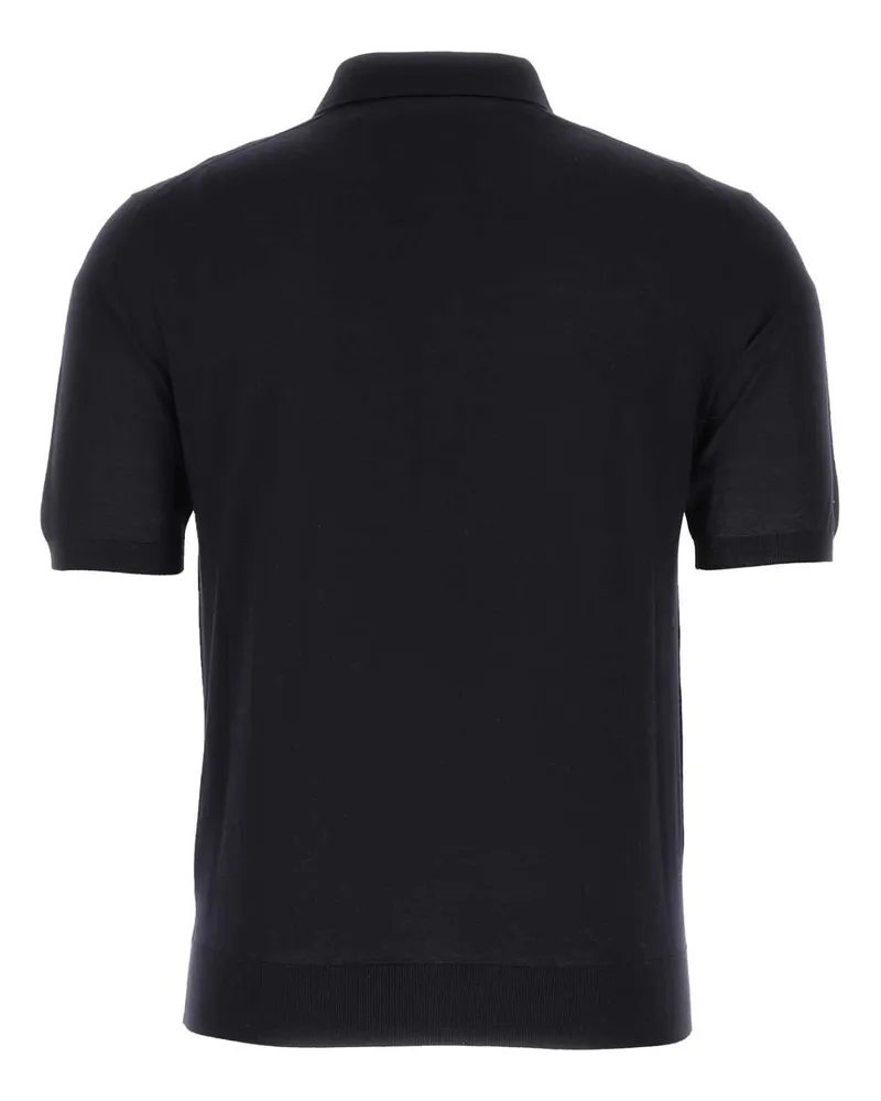 Prada Men's Midnight Blue Wool Polo Shirt F0svf T-shirts And Polos Navy