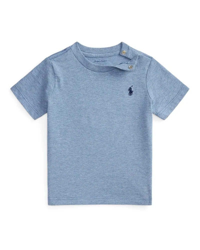 Ralph Lauren Logo Cotton T-Shirt — Gray Gray