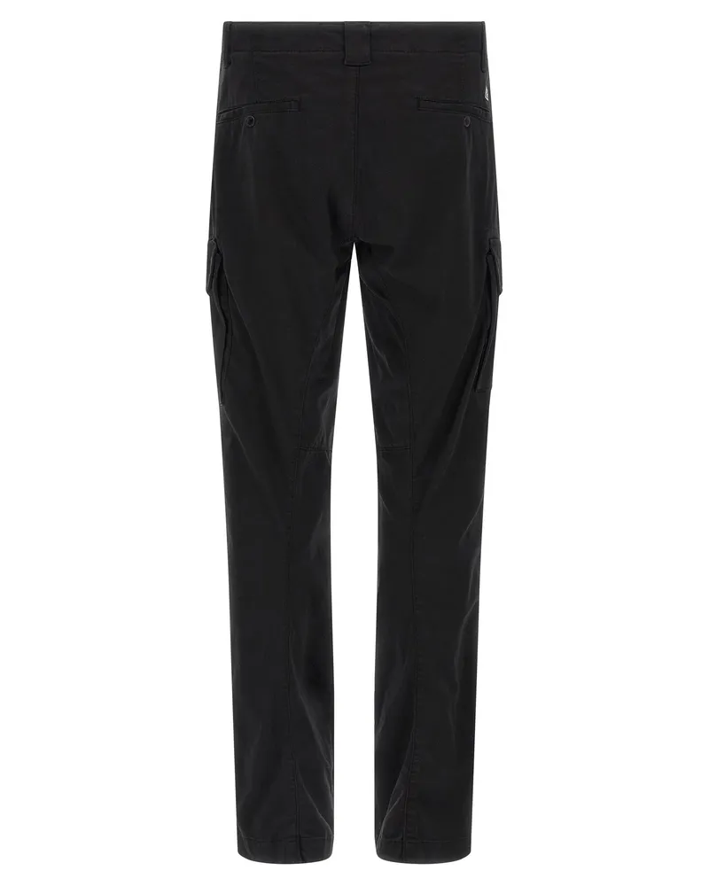 C.P. Company Garment-Dyed Sanded Cotton Cargo Pants — Black Black