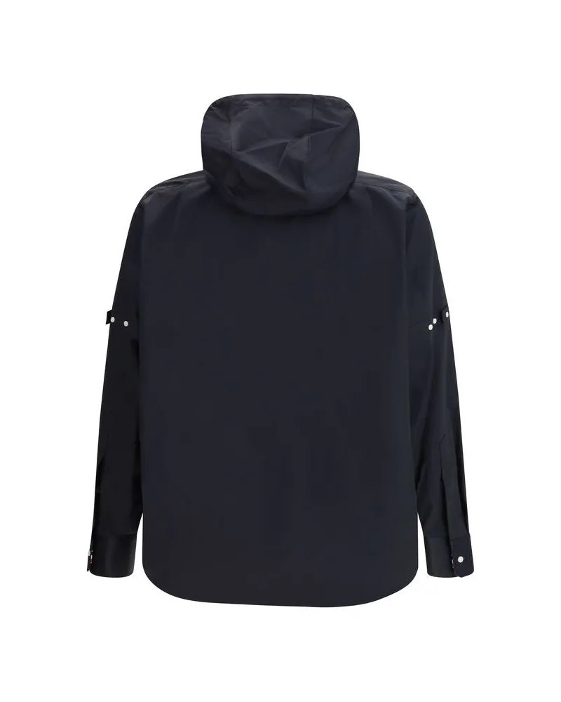 Thom Browne Men's Black Polyamide Shell Jacket Clothing Black