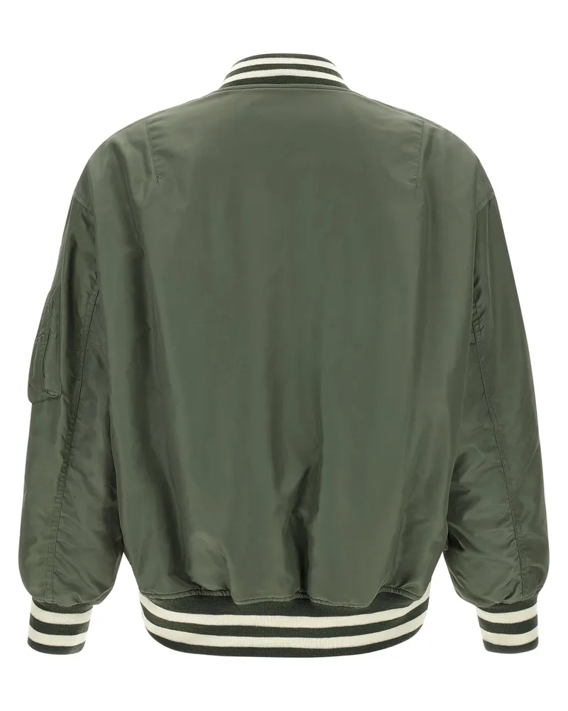 Comme des Garçons Bicolor Nylon Bomber Jacket — Green Green