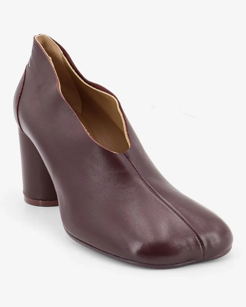 Maison Margiela Women's Leather Pump Anatomic Toe Purple Pumps High Heel Shoes Purple