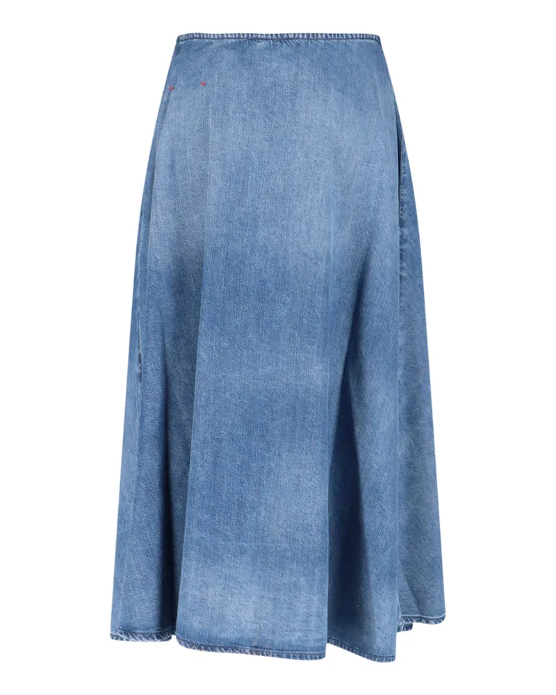 Diesel Women's Skirts Blue Organic Cotton Blue