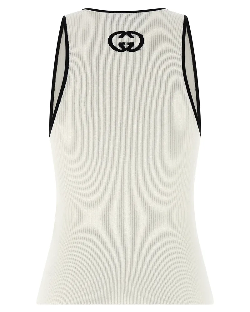 Gucci Incrocio GG Tank Top — White White