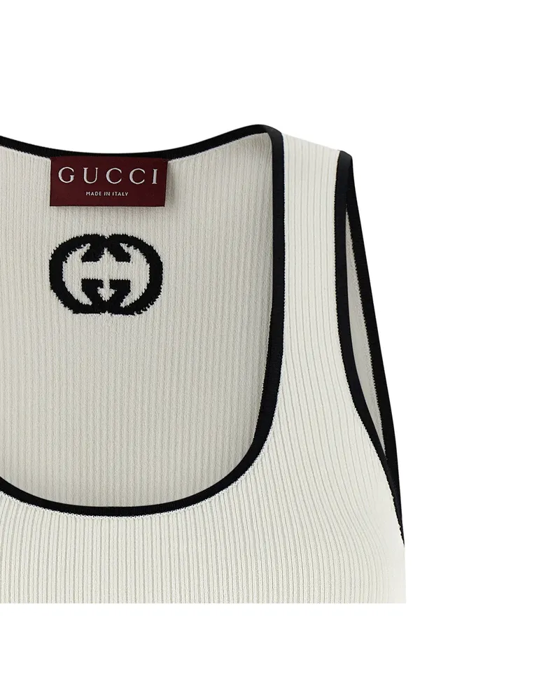 Gucci Incrocio GG Tank Top — White White