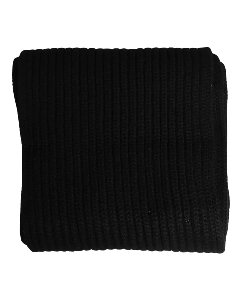 Dolce & Gabbana Black Cashmere Knitted Men Neck Warmer Scarf Black