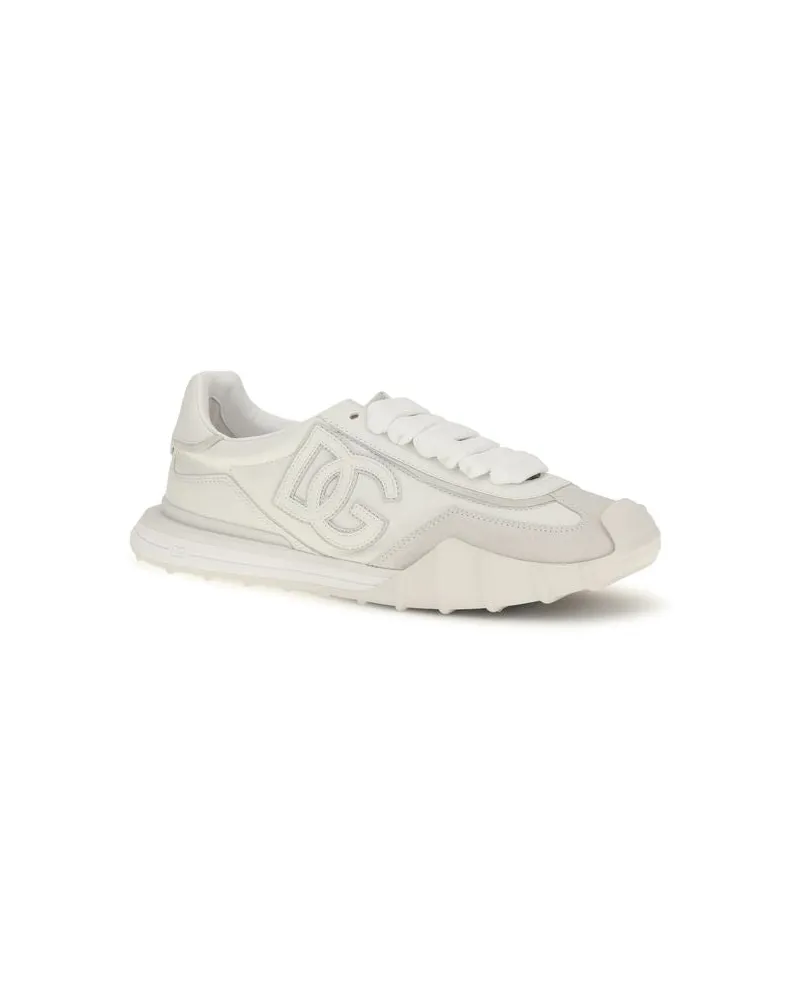 Dolce & Gabbana Calf Leather Sneaker — White White