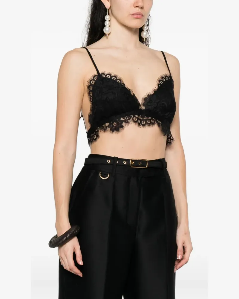 Zimmermann Women's Teddy Lace-Trimmed Bralette Aw25 W Black