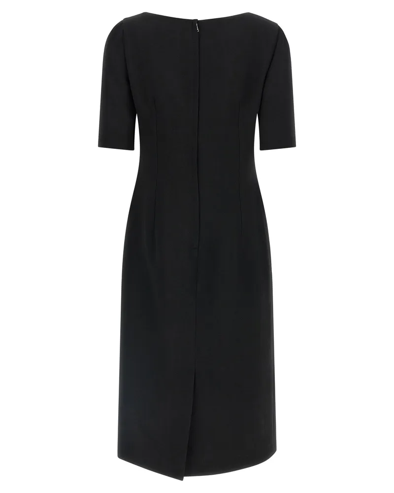 Dolce & Gabbana Double Crêpe Wool Dress — Black Black