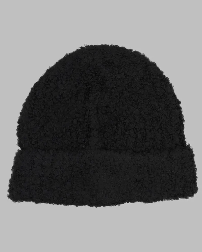 Maison Margiela S62TB0009_M13342900 Logo Patch Beanie — Black Black