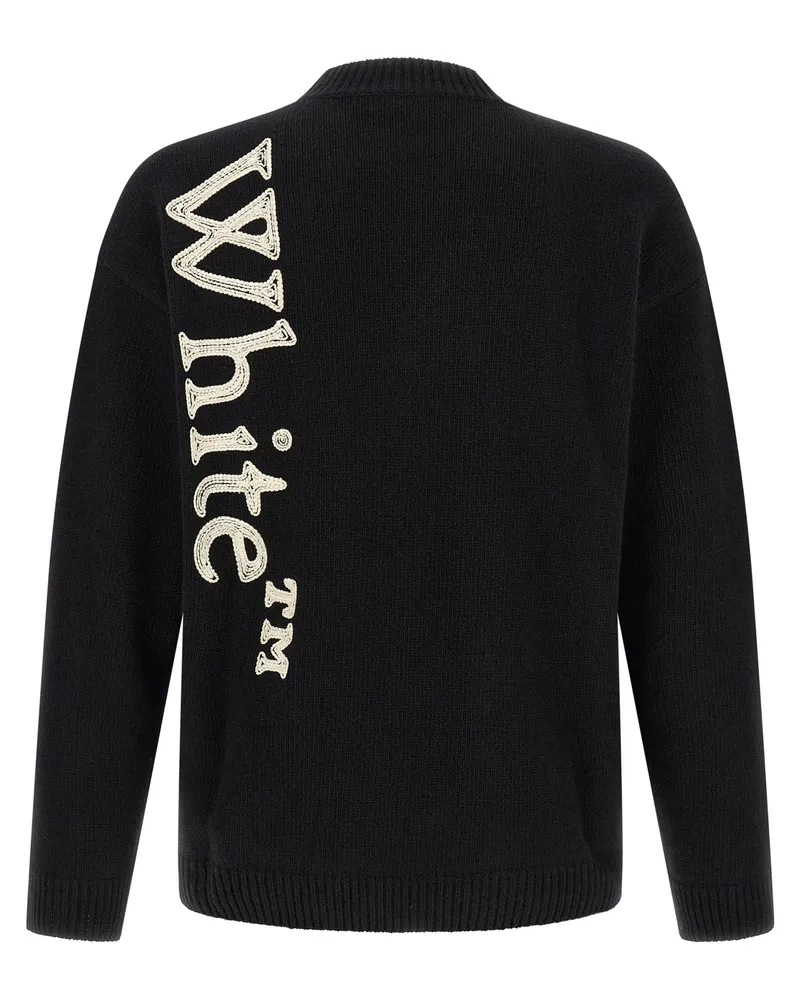 OFF-WHITE Men's Bicolor Wool Cardigan Clothing Black