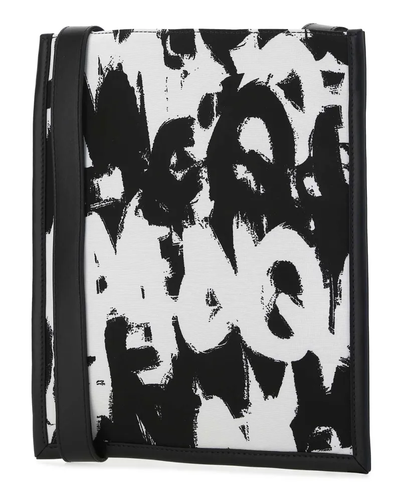 Alexander McQueen Men's Printed Nylon Crossbody Bag 1081 Borse A Tracolla Black