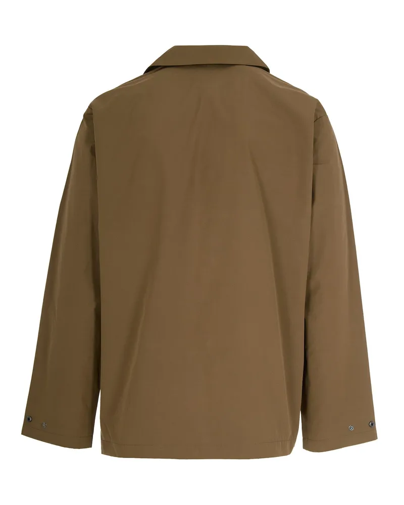 A.P.C. Men Jacket Embroidered Logo Chestnut Polyester Brown