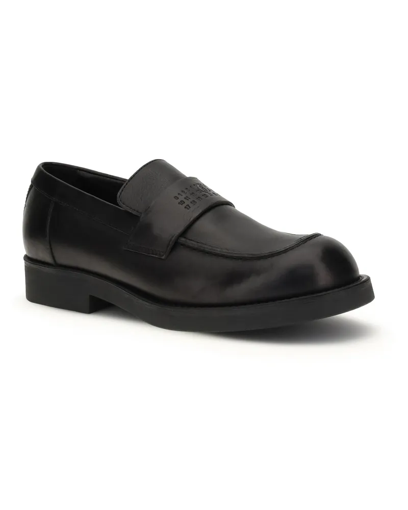 Maison Margiela Men's Loafers With Visible Topstitching Black Black