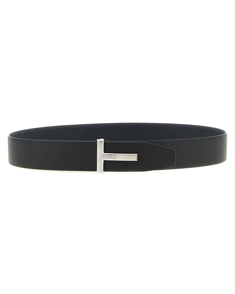 Tom Ford Men's Multicolor Calfskin Regular Belt Black