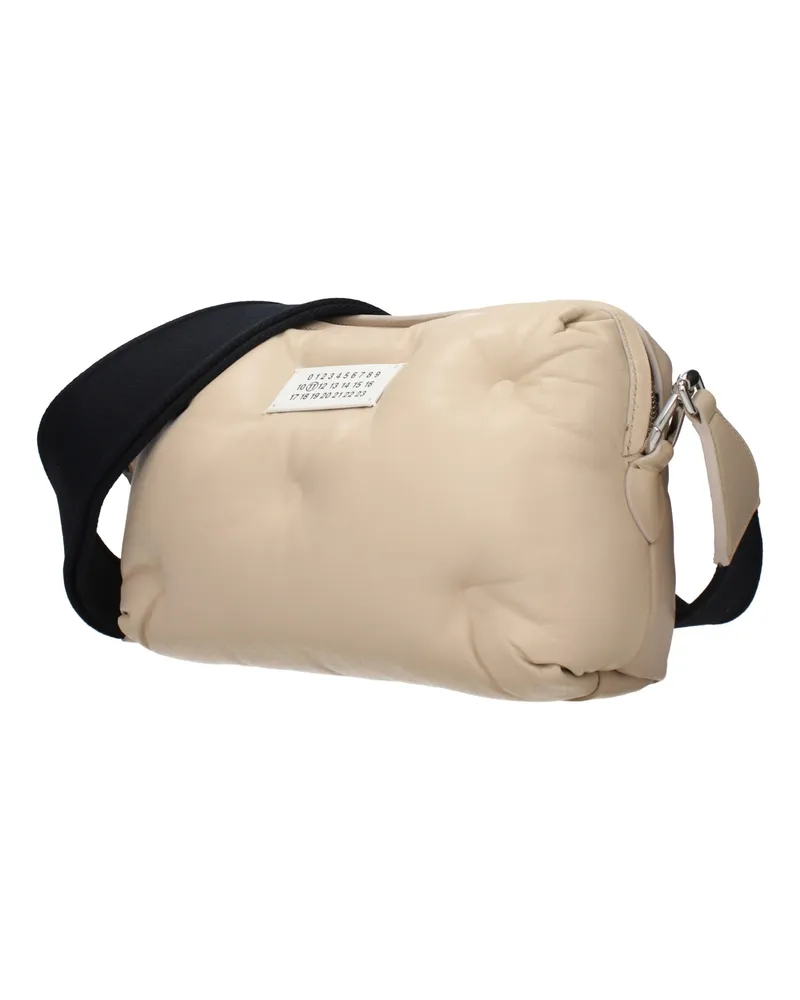 Maison Margiela Women's Padded Leather Clutch Beige Beige