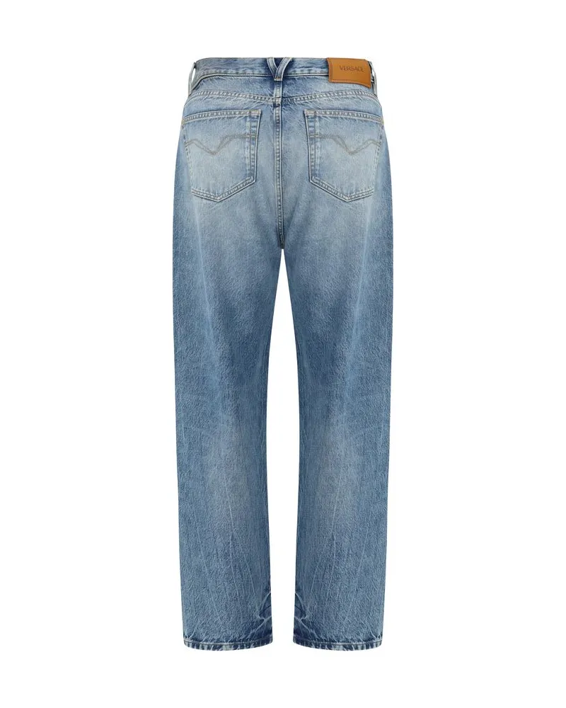 Versace Men's Blue Cotton Jeans Denim Clothing Blue