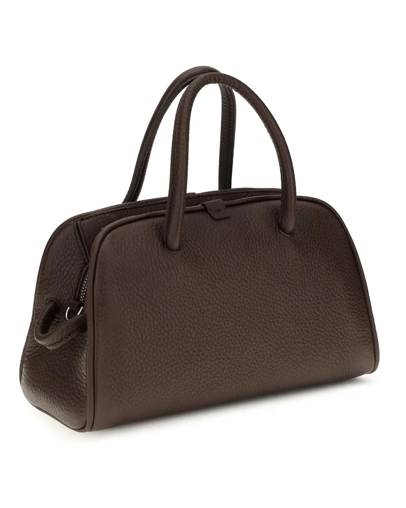 Jacquemus Women's Top-Handle Bag Dark Brown Calf Leather Handbags Hand Brown