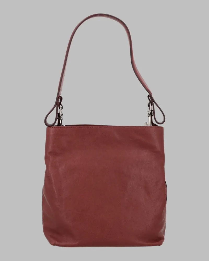 Vivienne Westwood Lottie Calfskin Leather Shoulder Bag — Brown Brown