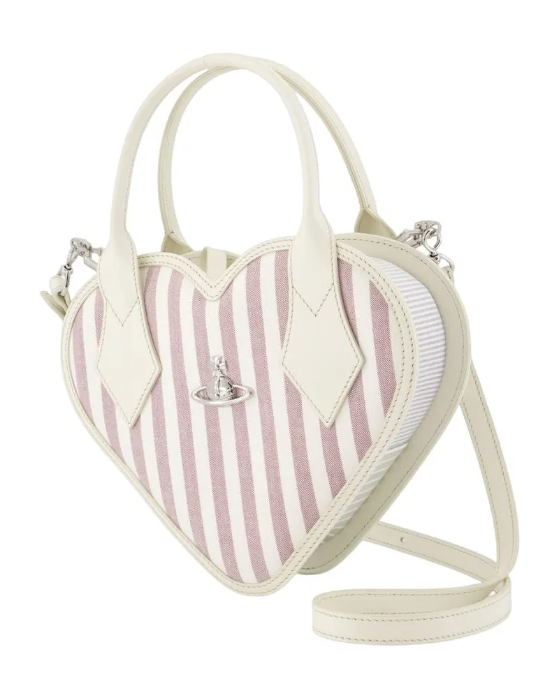 Vivienne Westwood Women's Josephine Heart Crossbody -  Cotton Multicolor Bags Crossbodies Pink