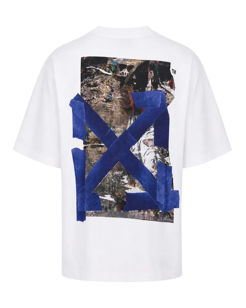 OFF-WHITE Men's T-Shirt Crew-Neck Cotton White T-Shirts And Polos White