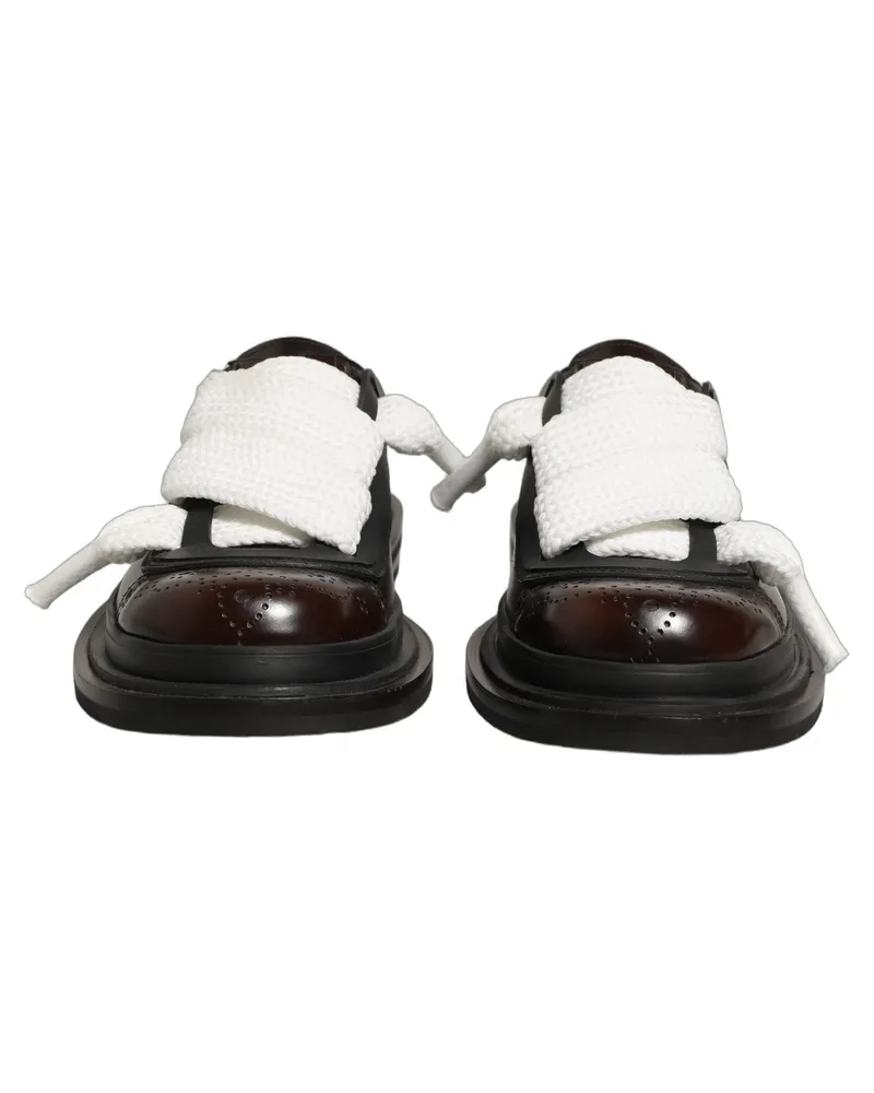 Dolce & Gabbana Brown Leather Slip On Flat Sandals Men Shoes Accessory Brown