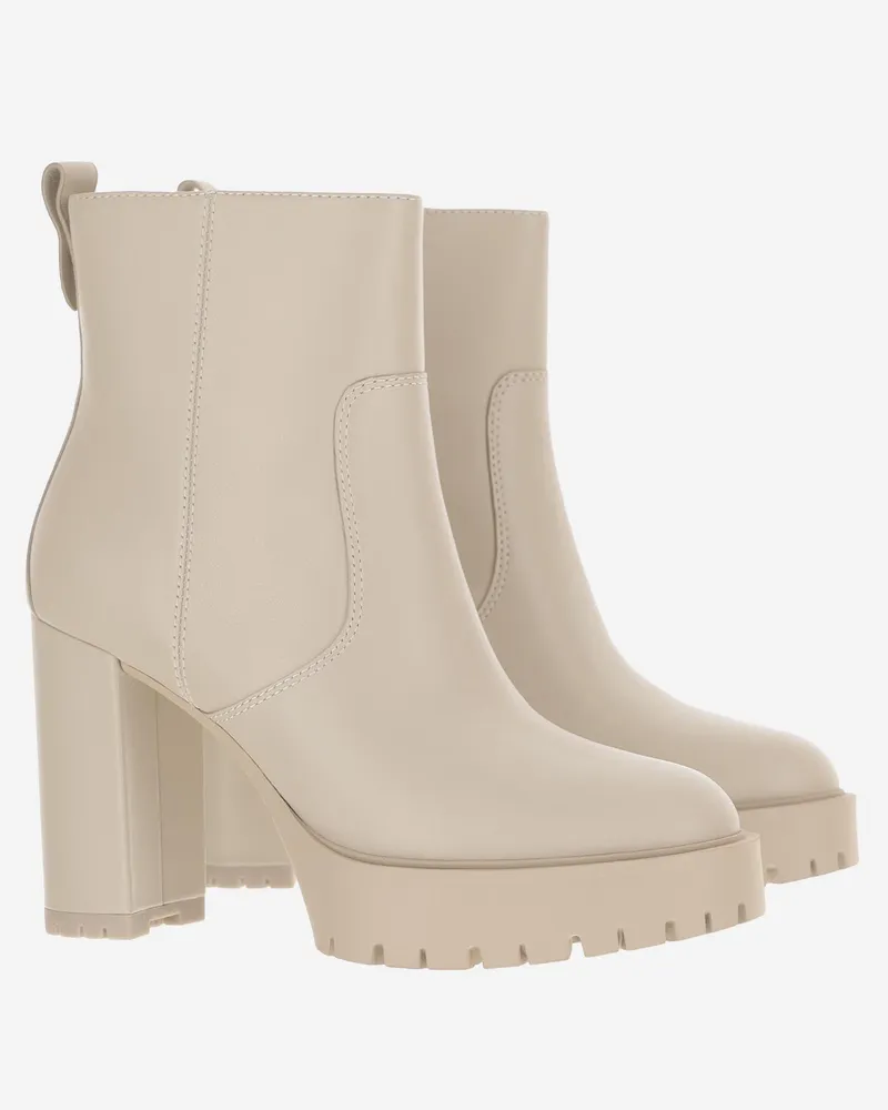 Pinko Women's Ankle Boots Clara 01 Ivory Leather Upper: Bovine Beige