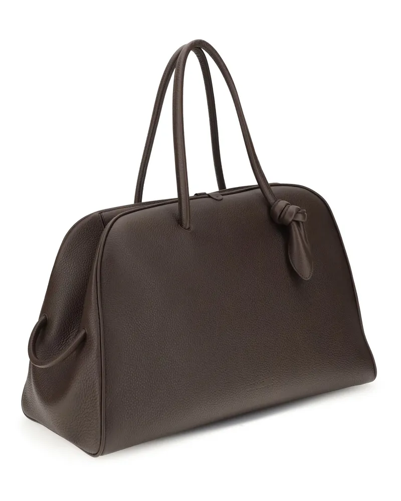 Jacquemus Women's Le Grand Tourisme Travel Bag Dark Brown Calf Leather Bos Taurus Handbags Hand Brown
