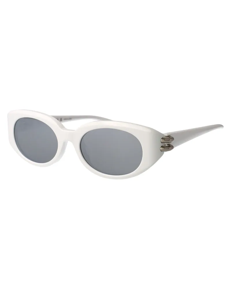 Alexander McQueen Women's Sunglasses Am0469s White-Silver White-White-Silver Injected White/white/silver White