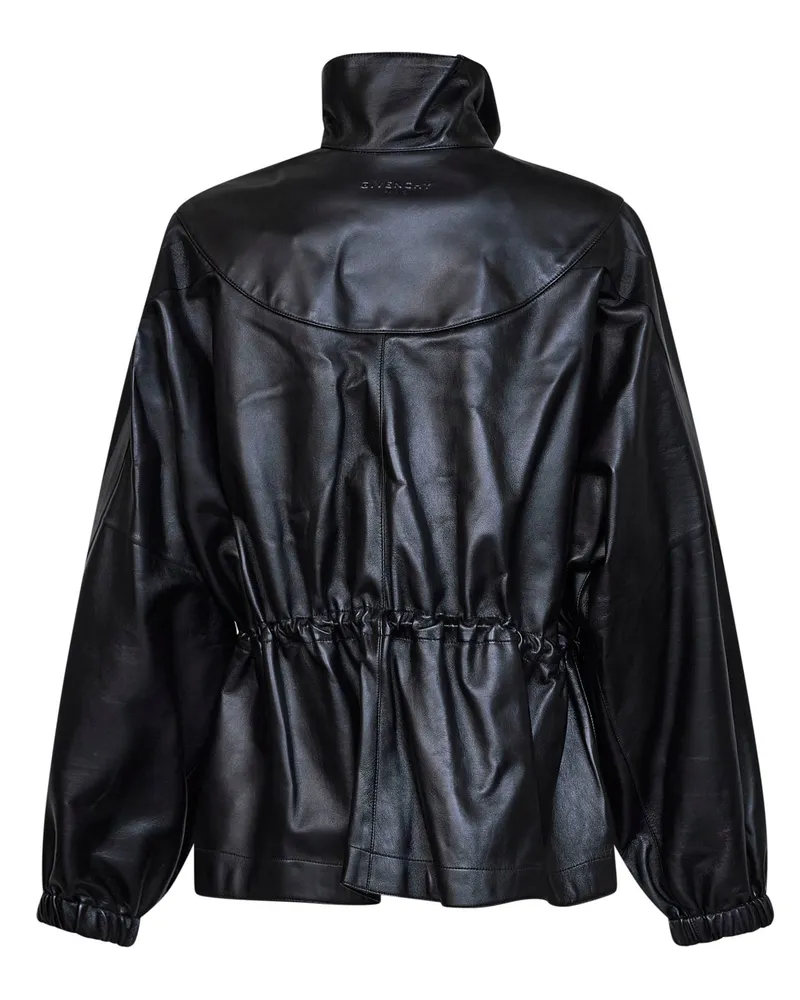Givenchy Women's Leather Jacket Lamb Nappa Black Lambskin Bomber Black