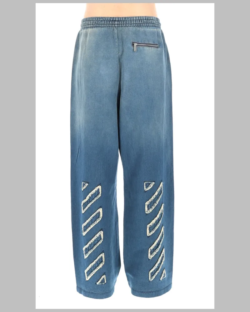 OFF-WHITE Trousers — Blue Blue