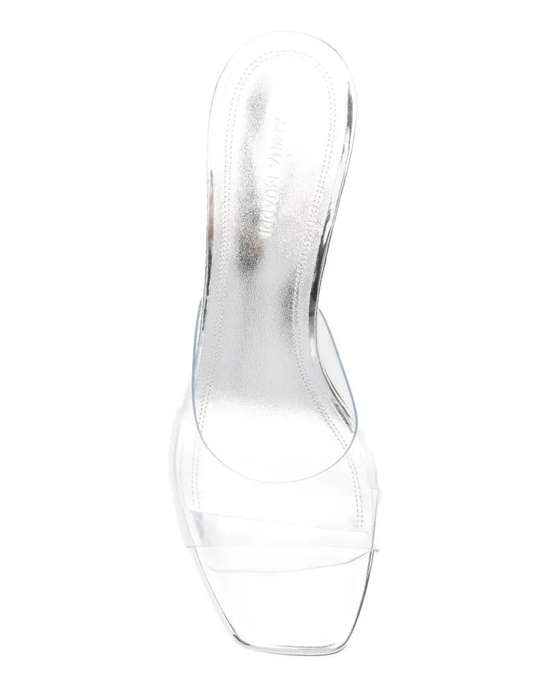 Amina Muaddi Lupita Glass Slipper Sandals — Clear Clear