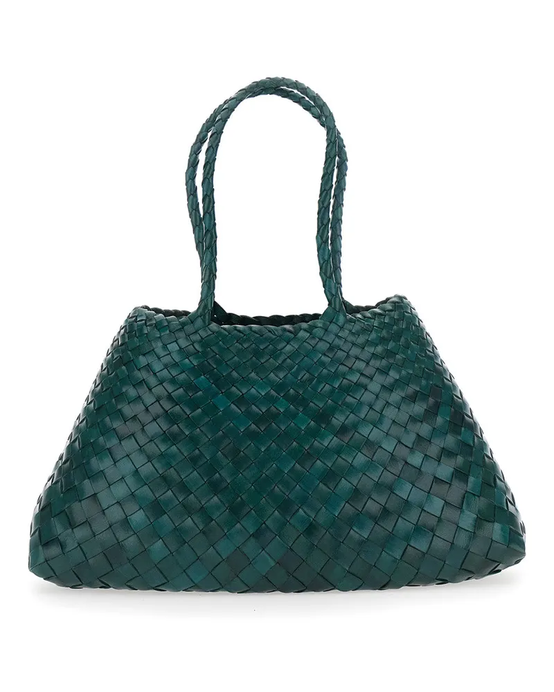 Dragon Diffusion Women's Leather Shoulder Bag Santa Croce Green Green