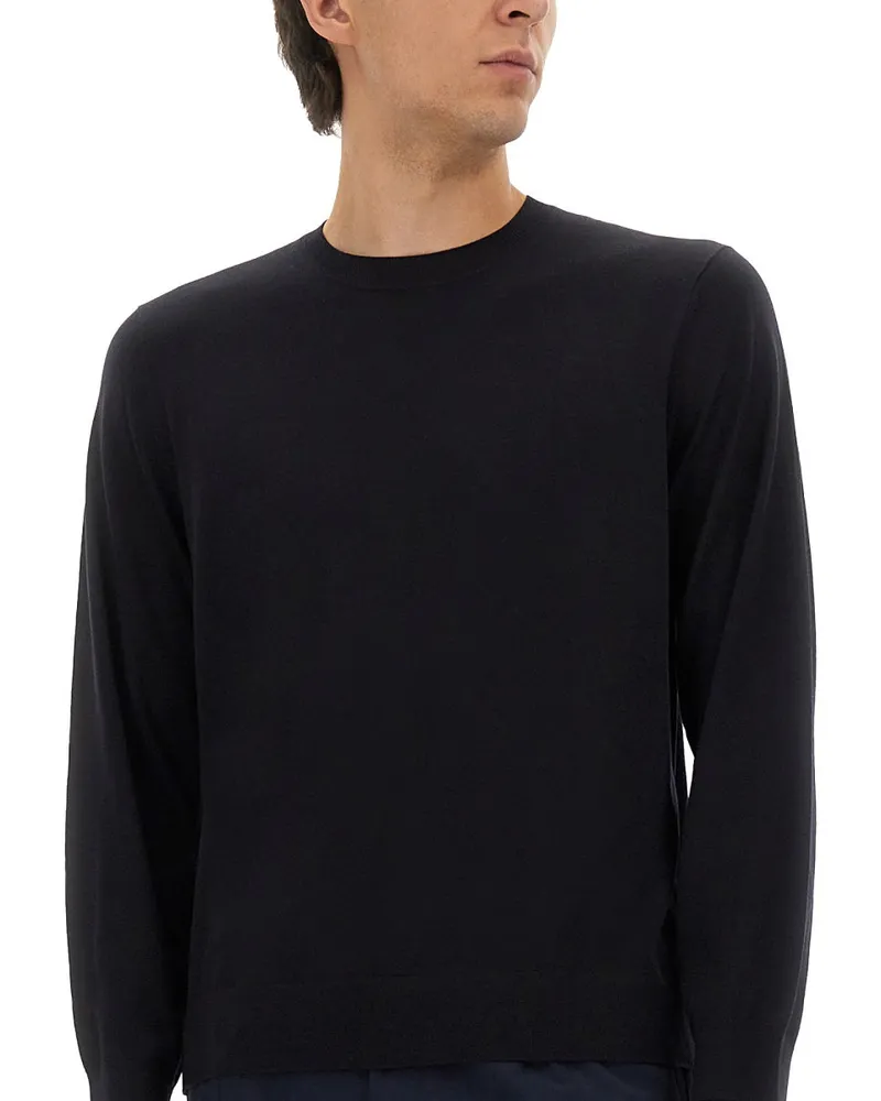 Theory Wool Jersey Sweater — Blue Blue