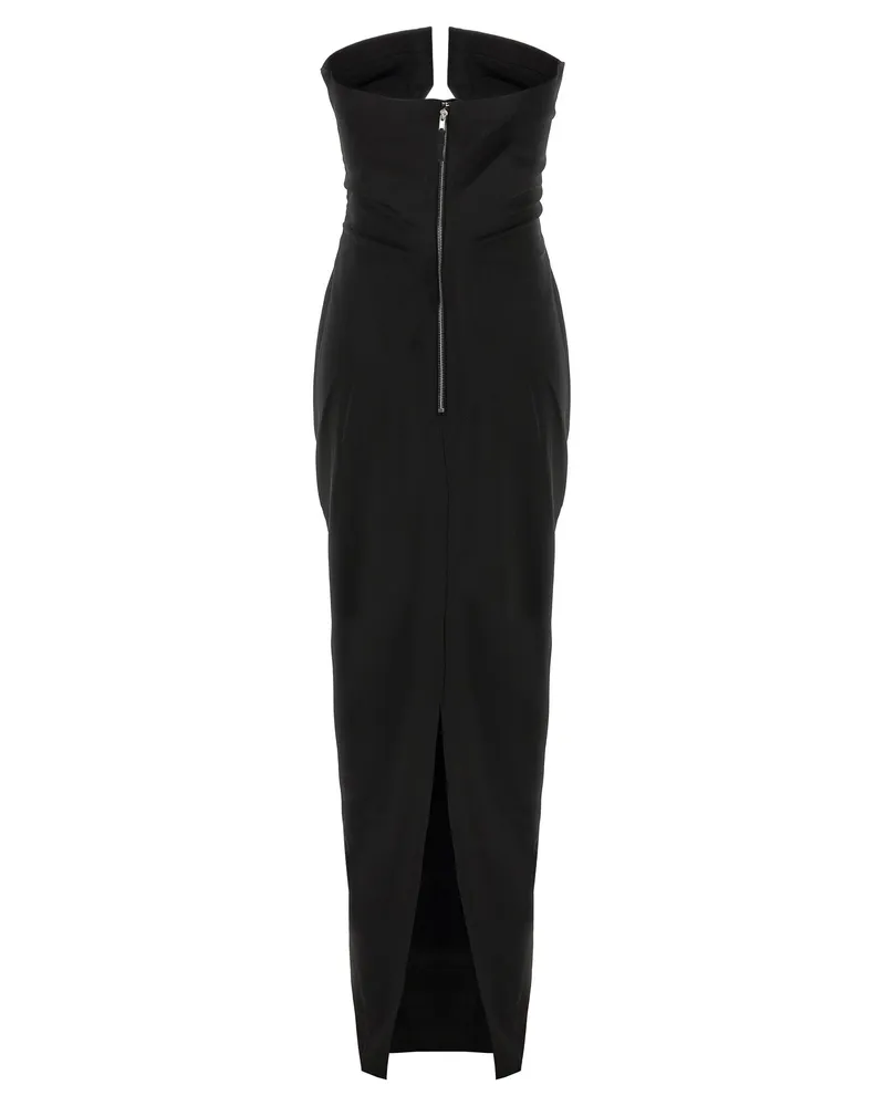 Rick Owens Women's Black Wool Long Dress Black