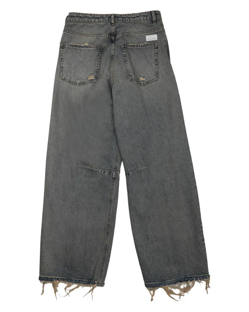 nine:inthe:morning Destroyed Cotton Jeans — Blue Blue
